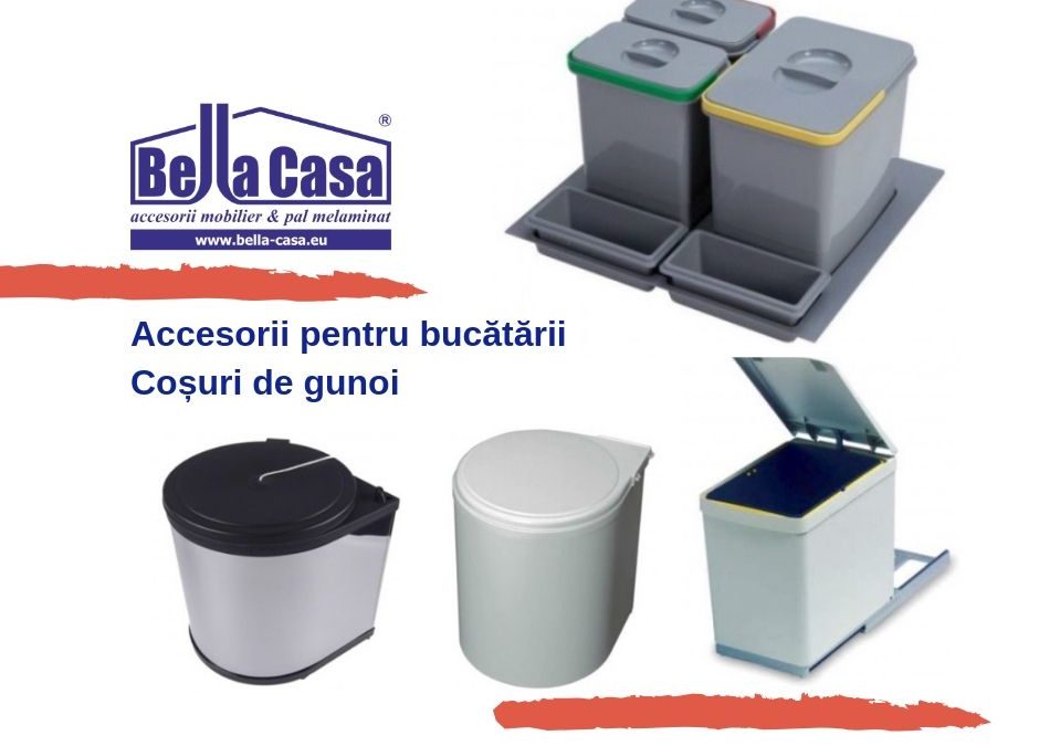 Accesorii pentru bucătării. Coșuri de gunoi