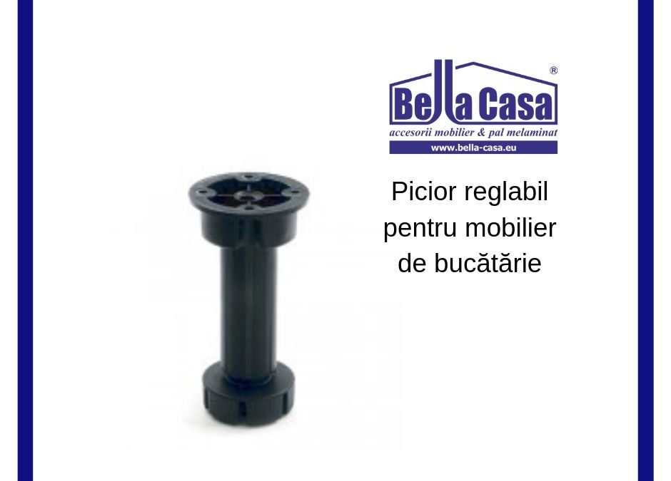 Picior reglabil din material plastic pentru mobilier de bucătărie