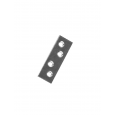 PLACUTA DREAPTA METALICA CU 4 GAURI  50X16X2 MM - ZINCATA
