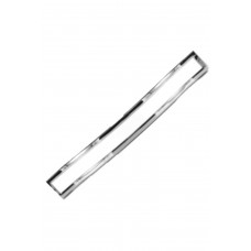 MANER METALIC CU INSERTIE DIN PLASTIC NETED PE MIJLOC 128 MM - CROM/ALB