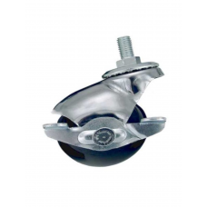 ROTILA DIN PLASTIC SFERICA CU SURUB SI FRANA Φ50 MM NEAGRA          