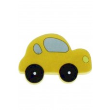 BUTON DIN PLASTIC SOFT TOUCH MASINA - GALBEN          