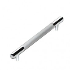 MANER METALIC TIP BARA ALUMINIU CU CAPETE CROM 128 MM - SATIN