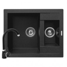 CHIUVETA REVERSIBILA STUDIO  590X480 MM,CU BATERIE  BELLO O CUVA MARE SI O CUVA MICA, NEAGRA