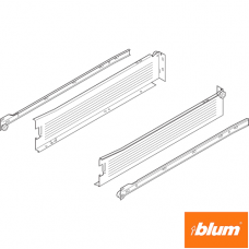 Laterală din oţel METABOX M (86 mm), Extensie parţială, 25 kg, NL=450 mm, Versiune cu gheare, stânga/dreapta