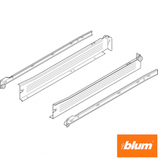 Laterală din oţel METABOX N (54 mm), Extensie parţială, 25 kg, NL=350 mm, Versiune cu şuruburi, stânga/dreapta