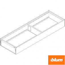 AMBIA-LINE Cadru de egalizare pentru LEGRABOX Sertar, Oţel, NL=450 mm, Lăţime=124 mm, pentru grosime perete lateral corp 15/16 mm