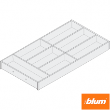 AMBIA-LINE Organizator pt tacâmuri pentru LEGRABOX Sertar, Design de lemn, 7 Compartimente pt tacâmuri, NL=600 mm, Lăţime=300 mm
