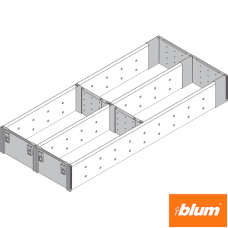 ORGA-LINE Set de compartimentare (cu ocupare parţială), pentru Sertar din lemn, NL=500 mm, Lăţime=205 mm