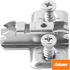 CLIP Plăcuţă de montaj, în cruce (28/32 mm), 3 mm, oţel, euro-şuruburi premontate, reglaj pe înălţime: Gaură alungită