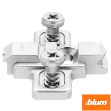 CLIP Plăcuţă de montaj, în cruce, 0 mm, Zinc, euro-şuruburi premontate, reglaj pe înălţime: Gaură alungită