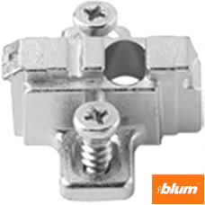 CLIP Plăcuţă de montaj, în cruce, 9 mm, Zinc, euro-şuruburi premontate, reglaj pe înălţime: Gaură alungită