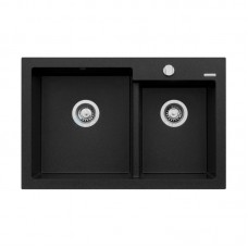 CHIUVETA 790X510 MM,CU DOUA CUVE SI UN PICURATOR, CU ACCESORII - PYRAGRANITE