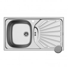 CHIUVETA 780X435 MM,CU DOUA CUVE SI UN PICURATOR STANGA, CU ACCESORII - INOX
